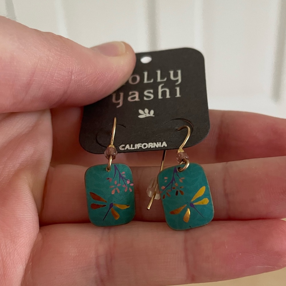 Dragonfly dangle earrings